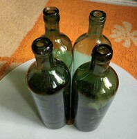Antique bitter water marked flawless glasses and bottles in one
