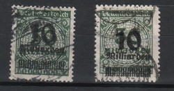 Deutsches reich 0507 mi 336 a pa, b p €56.00