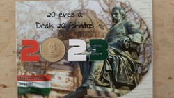 Deák Ferenc 20 forintos 2023 bliszter  Csak 250 db Ritka !!
