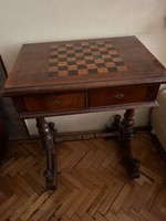 Table chess with inlay