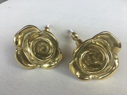 Pair of rosy copper curtain tie buttons