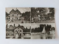 Old postcard Balaton photo postcard Fonyod 1958