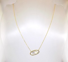 Gold chain + pendant with pearls (zal-au114867)