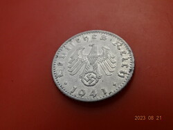 NÁCI NÉMET HOROGKERESZTES 50 PFENNIG 1941  3.BIRODALOM NÉMETORSZÁG