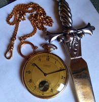 Marvin 14 carat gold men's pocket watch! Swiss made