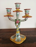 Majolica candle holder