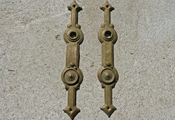 Antik bronz cilinder pár