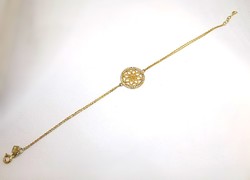 Gold bracelet with flower of life motif (zal-au114020)