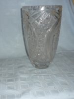 :A huge, heavy, beautifully polished goblet-shaped lead crystal vase.