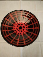 Black ceramic wall plate