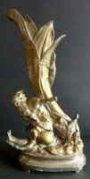 Bécsi Bronz váza szecessziós antik kobold,  manó ördög ALKUDHATÓ