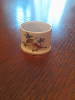 Herend porcelain toothpick holder with Rothschild pattern decor and stamped mark