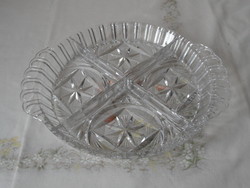 Divided bowl with crystal handle, offering