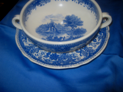 Villeroy & Boch kék Burgenland leves csésze és tányér