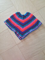 Hema 98/104 girl crochet retro design poncho, top new.