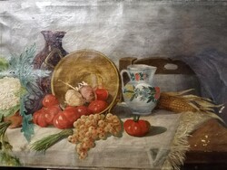 Székely singer antal 1906 oil on canvas table still life painting