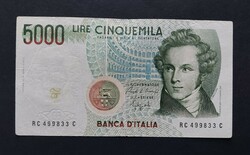 Olaszország 5000 Lire / Líra 1985, F+