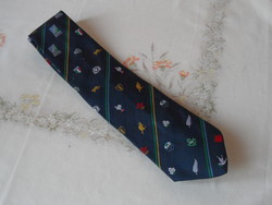 Blue patterned tie