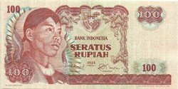 100 rupia rupiah 1968 Indonézia UNC