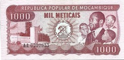 1000 Meticais 1980 Mozambican unc