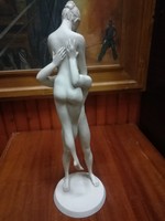 Marked juried porcelain statue, hug, nude