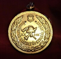 Volunteer firefighter memorial medal xx. After a year of service /1958/