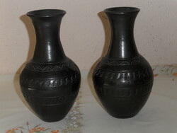 Mohács locksmith László graphite gray/ black ceramic vase