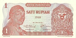 1 rupia rupiah 1968 Indonézia UNC