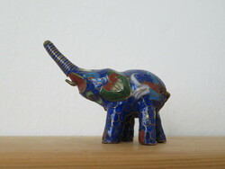 Elephant figurine made with the diaphragm enamel technique