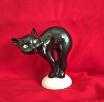 Porcelain black cat, kitten
