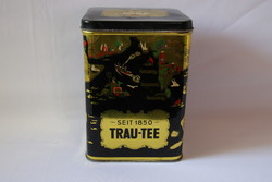 Trau Tee régi német pléh doboz