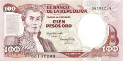 100 pesos 1983 Kolumbia UNC
