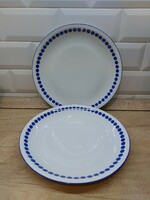 Alföldi porcelain plates with blue polka dots