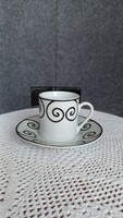 Maison strauss porcelain mocha cup and saucer, flawless, cup: 6 x 5.3 cm, plate: 12 cm.