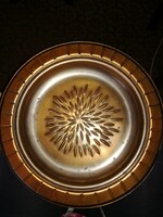 Iparművészeti rézötvözet fali tányér/tálca