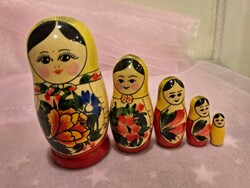 Russian wooden matryoshka doll 5 parts