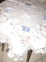 Beautiful vintage cut Christmas machine embroidered tablecloth