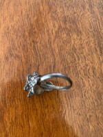 Gyönyörű antik nagyon magas kupolás filigrán díszítésű gyűrű