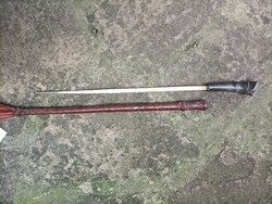 A rarity of a riding staff with a dagger leather strike
