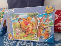 Disney Winnie the Pooh puzzle 3x49 pieces Ravensburger 2002 (one picture is missing)