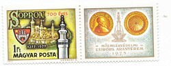 Magyarország csatolt cimkés emlékbélyeg 1977