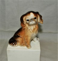 Palotapincsi kutya porcelán figura, orosz?