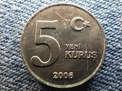 Turkey 5 new kurus from 2006 unc circulation line (id70024)