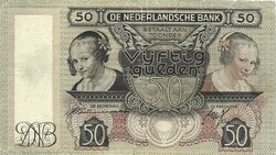 50 gulden 1941 Hollandia Ritka