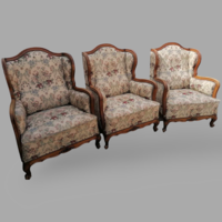 Neobarokk füles fotel - 3 db