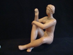 Pál mihály terracotta nude statue