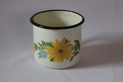Retro enameled floral mug 0.3l