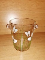 Retro, painted, butterfly - butterfly pattern glass ice cube holder ice bucket (34/d)