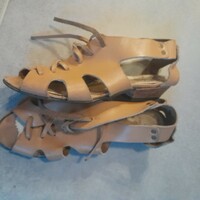 Vintage leather light brown women's shoes size 37