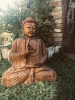 Buddha szobor TEAK fából 50 cm